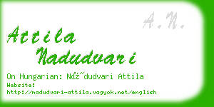 attila nadudvari business card